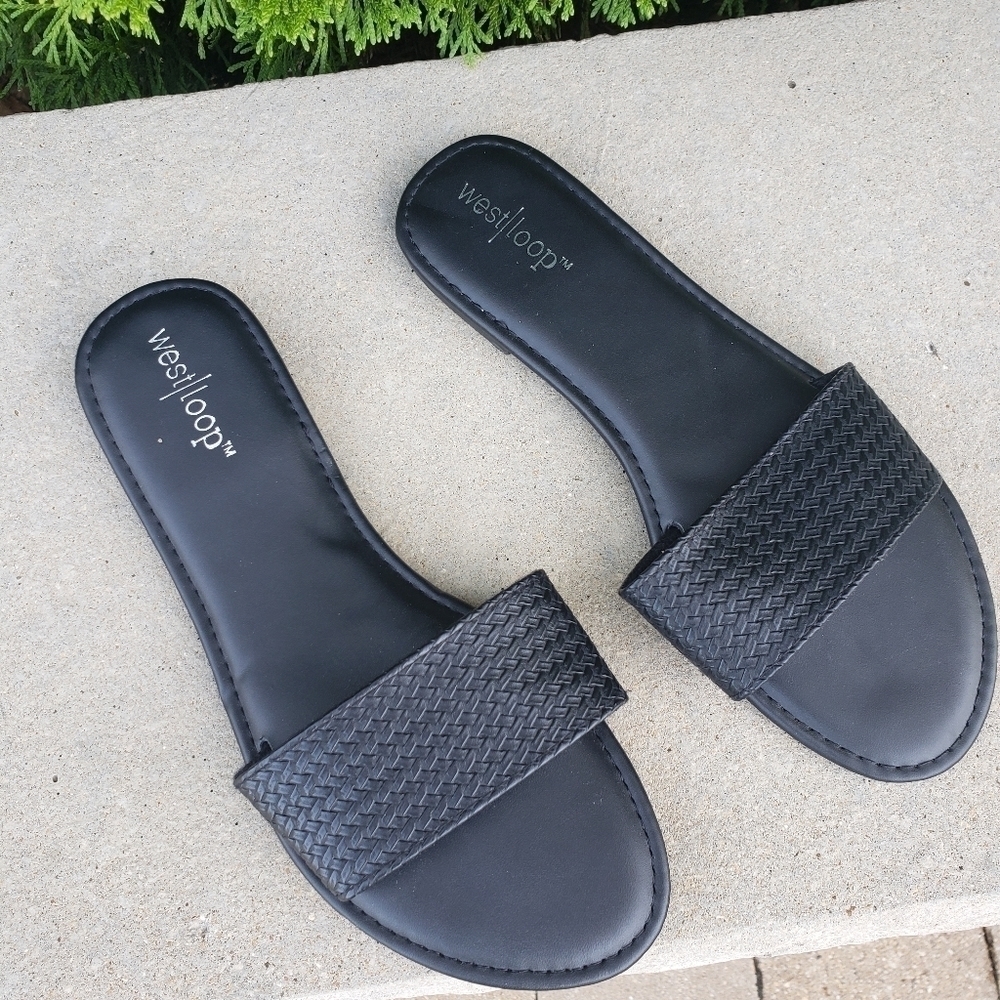 West Loop Woven Slide-on Slippers size M (7/8)